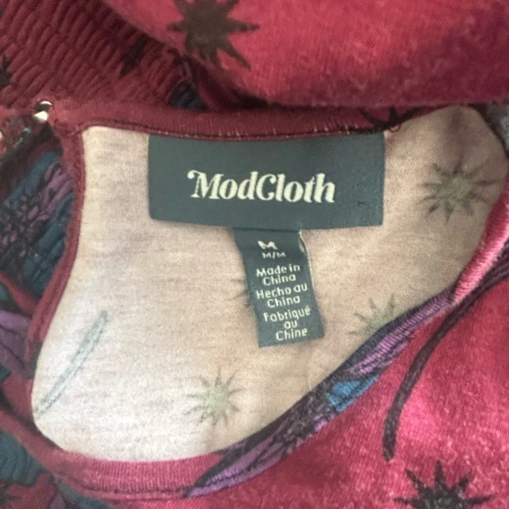 ModCloth Stargazing in The Primroses Midi Stretch Dress Size M